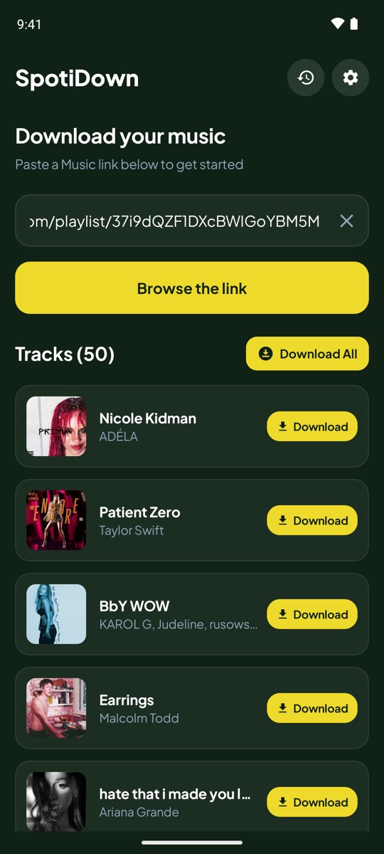 SpotiDown Batch Spotify Playlist Downloader